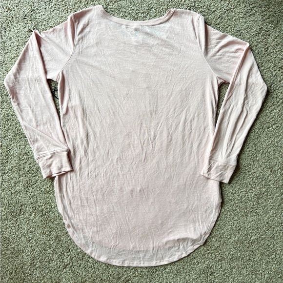 Zyia Pink Perfect Slit Scoop Long Sleeve T - Picture 2 of 3